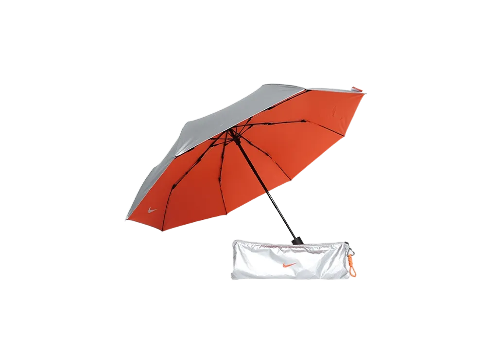 NIKE FOLDING UMBRELLA "SILVER/ORANGE"