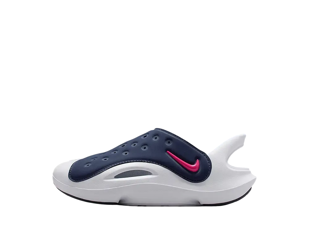ナイキ PS アクアスウッシュ サンダル "ミッドナイトネイビー/ホワイト/ラッシュピンク" (キッズ)