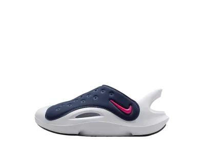 Nike PS Aqua Swoosh Sandal "Midnight Navy/White/Rush Pink"