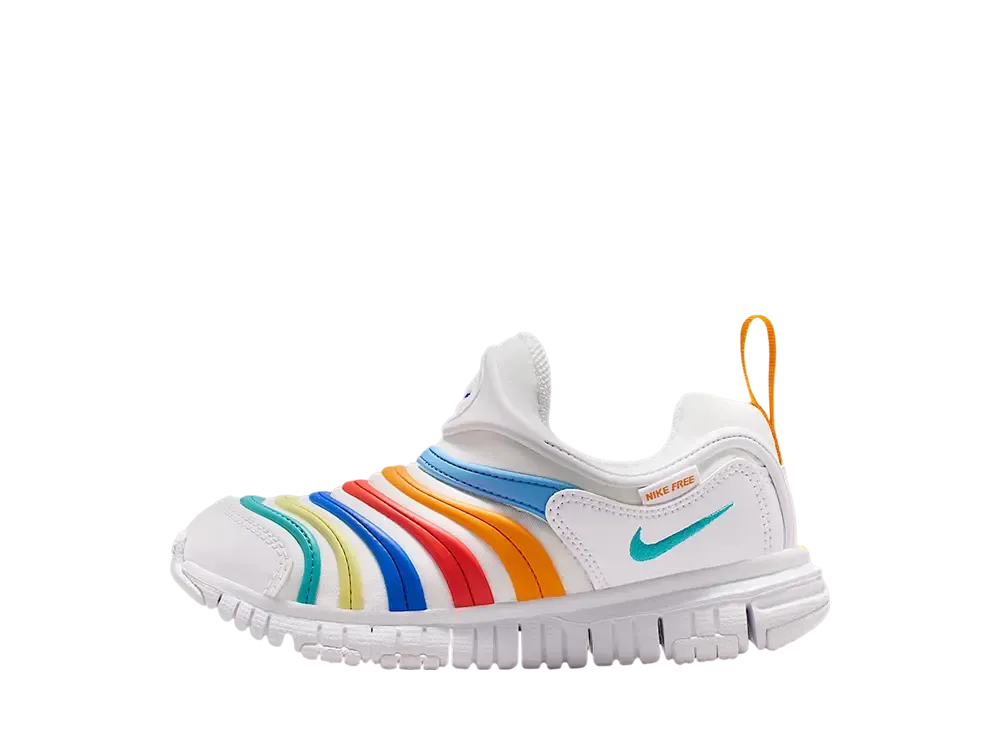 Nike PS Dynamo Free "White/Limelight/Hyper Royal/Dusty Cactus"