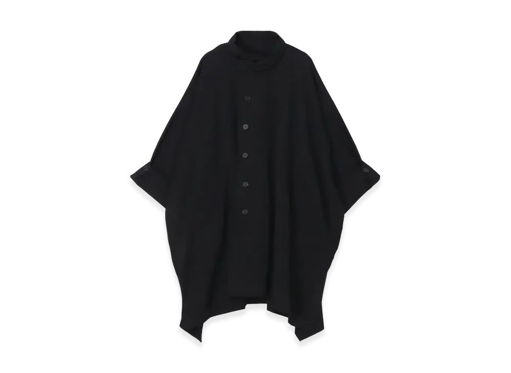 Yohji Yamamoto Gabardine High Neck Coat "Black"