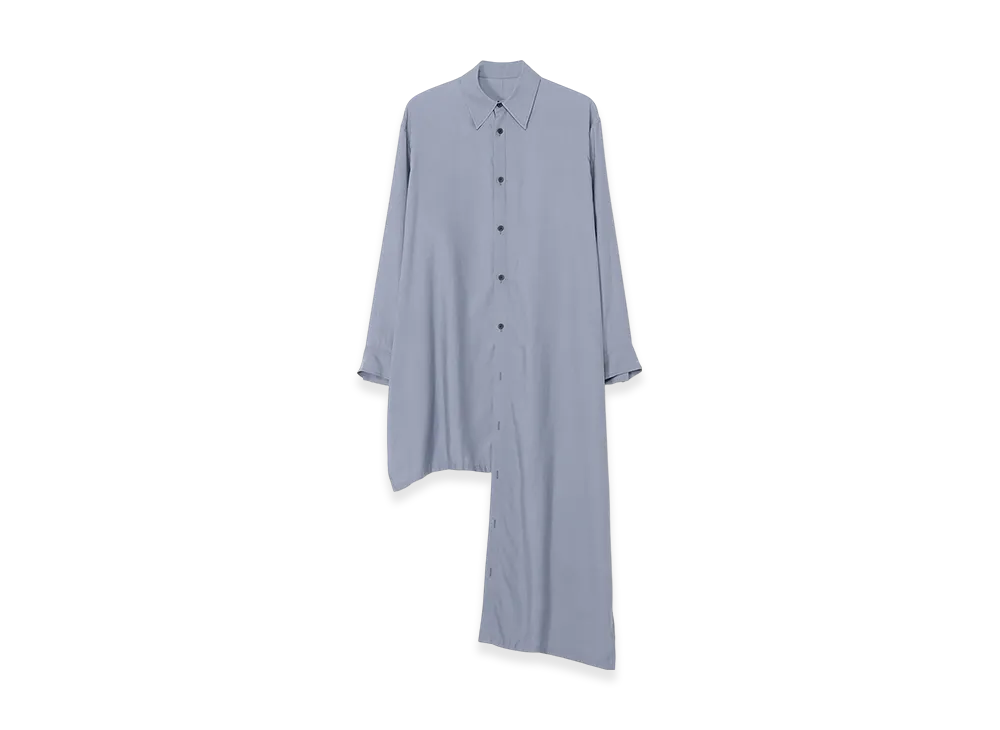 Yohji Yamamoto Ry Lawn Knot Detail Blouse "Light Blue"
