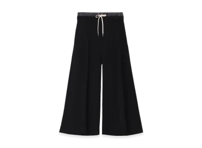 Yohji Yamamoto Gabardine Layered-Like Wide Pants "Black"