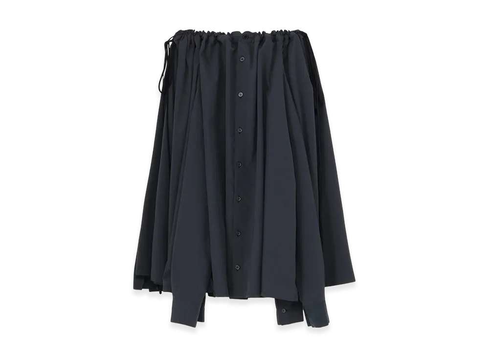 Yohji Yamamoto Vintage High D Taffeta Ensemble Skirt "Navy"
