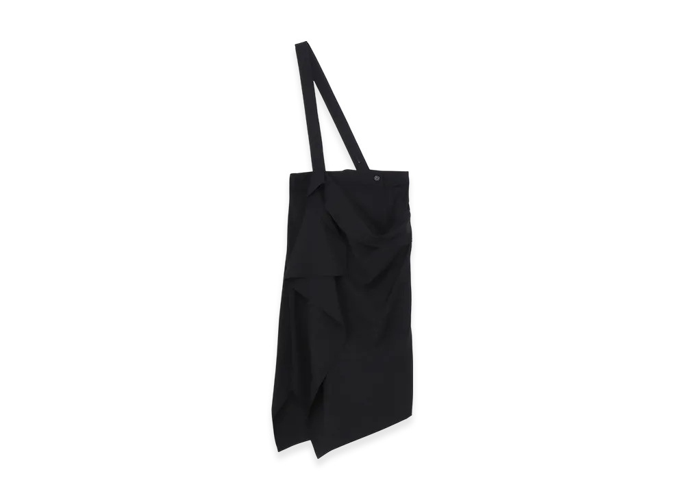 Yohji Yamamoto Gabardine 2Way Suspender Skirt "Black"