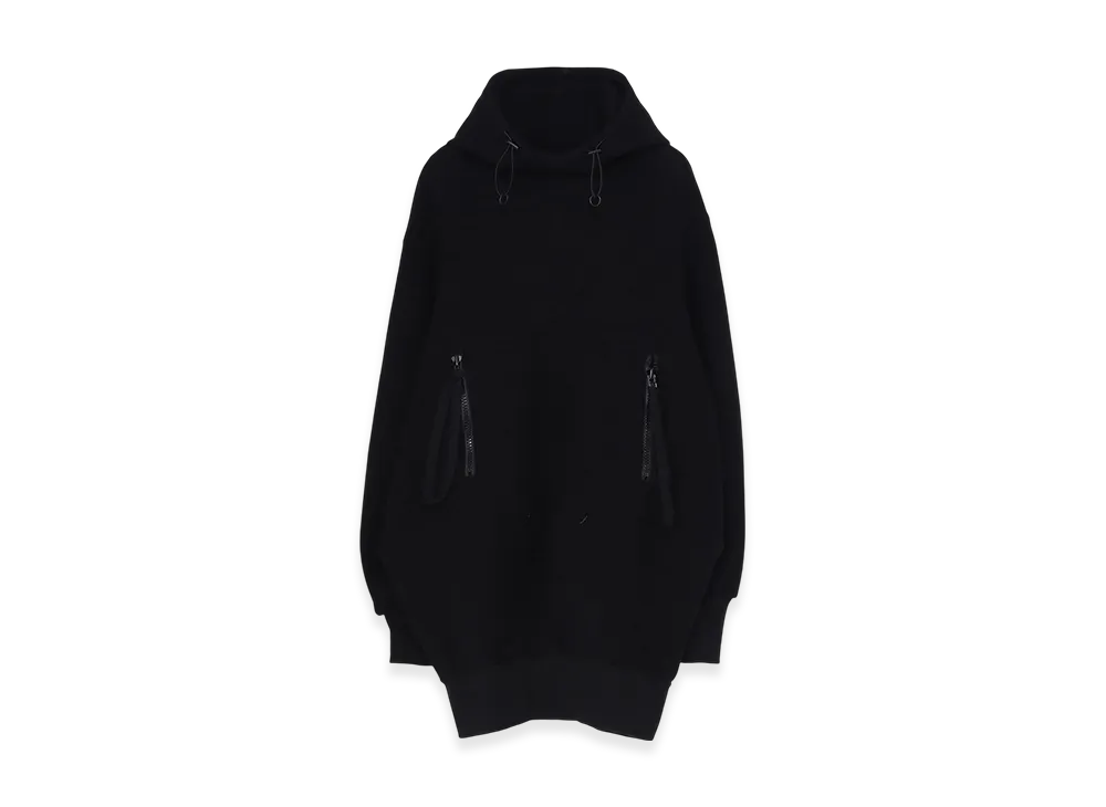 Yohji Yamamoto Liy/C Brushed French Terry As Hoody "Black"