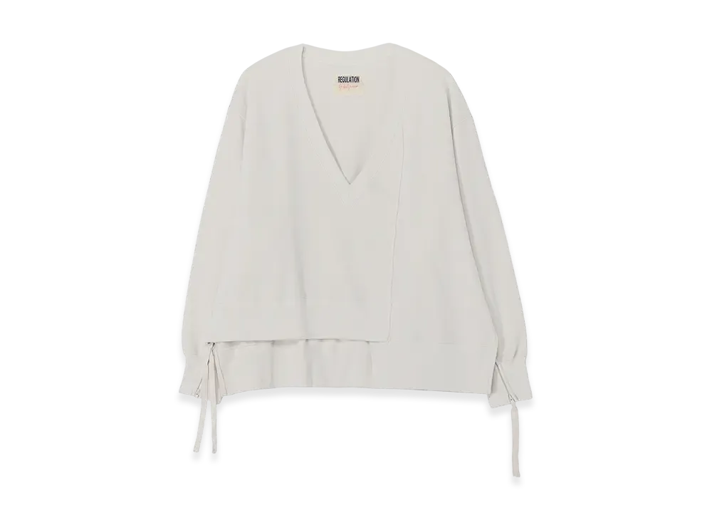 Yohji Yamamoto Cotton French Terry Side Zip D Pullover "Ivory"