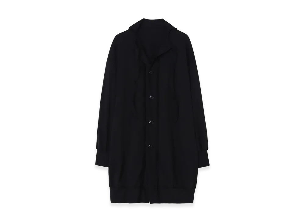 Yohji Yamamoto Pe Jersey Twill Button D Cardigan "Black"