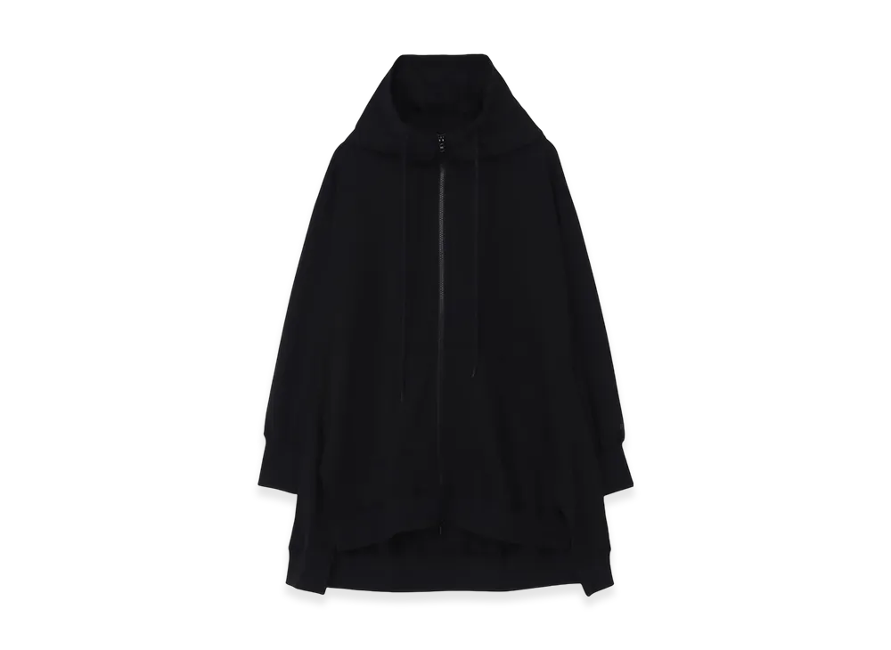 Yohji Yamamoto Pe Jersey Twill Unbalanced Hoodie B "Black"