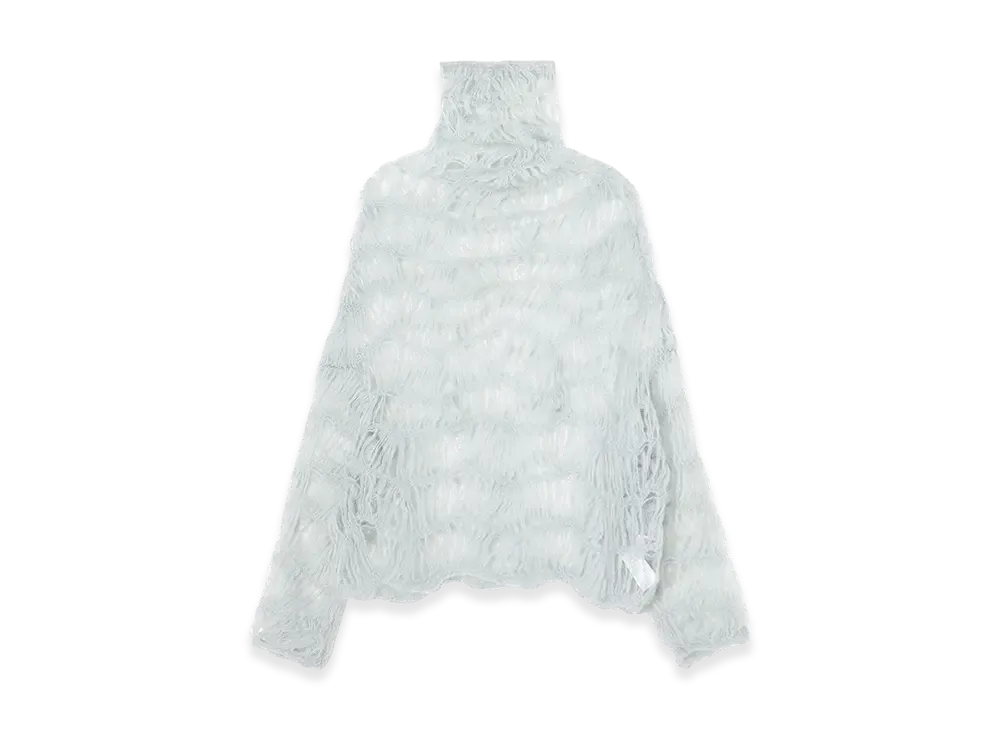 Yohji Yamamoto Maon High-Neck Top "Light Gray"