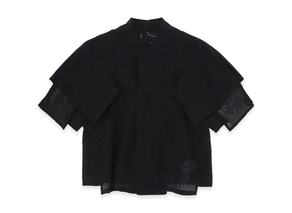 Yohji Yamamoto Lace Stand Collar Jacket "Black"