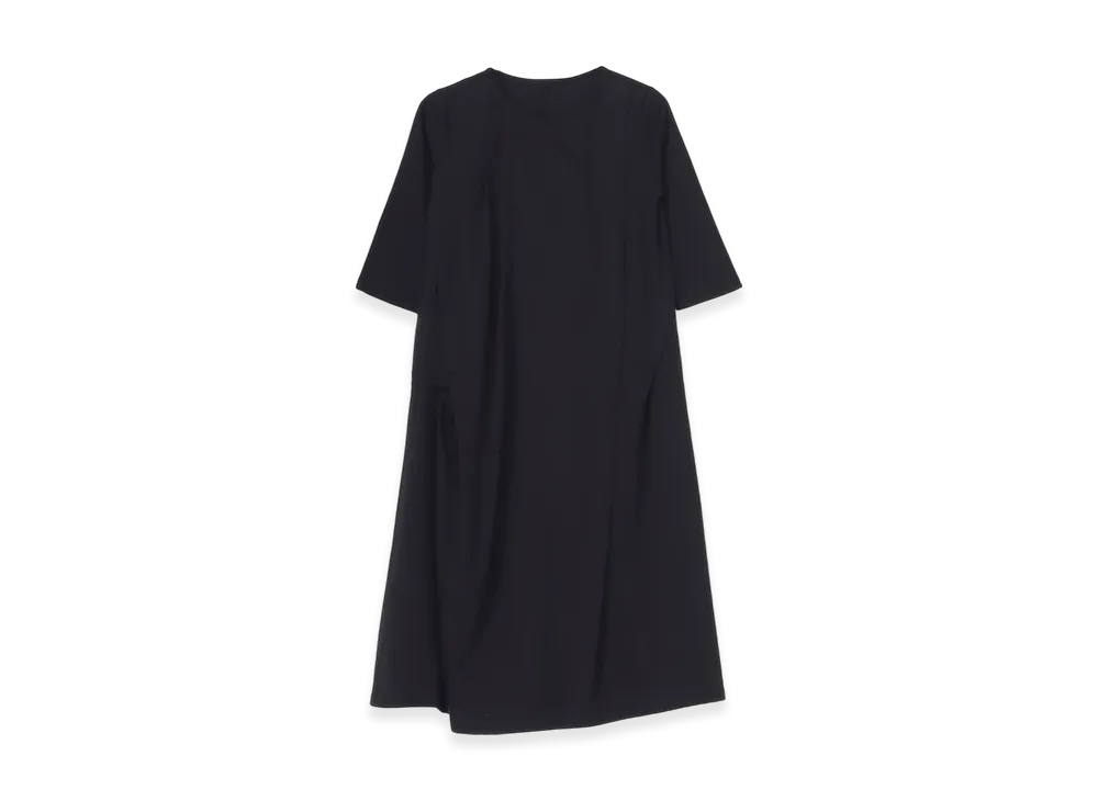 Yohji Yamamoto Smooth Crew Neck Dresses "Black"