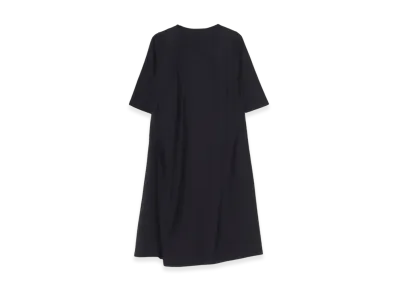 Yohji Yamamoto Smooth Crew Neck Dresses "Black"