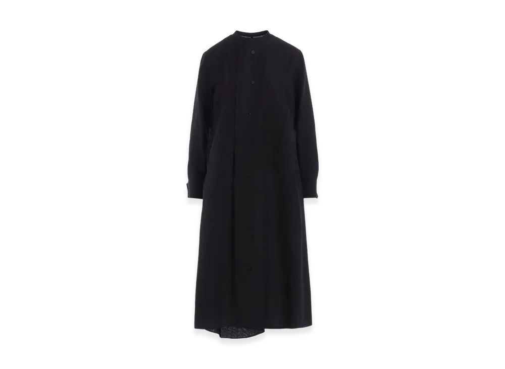 Yohji Yamamoto C/Li Gabardine RB Draped Dress "Black"