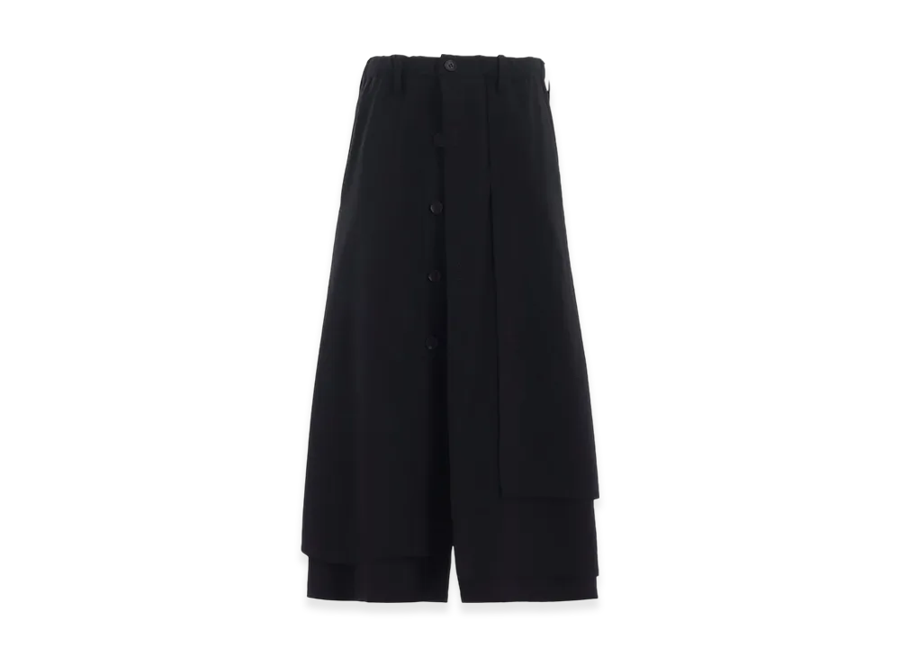 Yohji Yamamoto Wool Gauze Wrap Pants "Black"