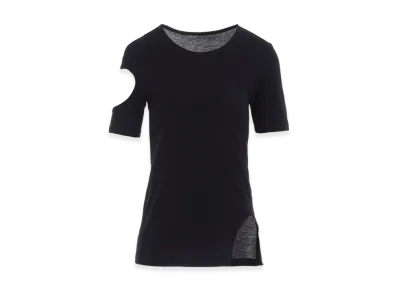 Yohji Yamamoto Tightly Twisted Jersry Shrt Sleeve "Black"