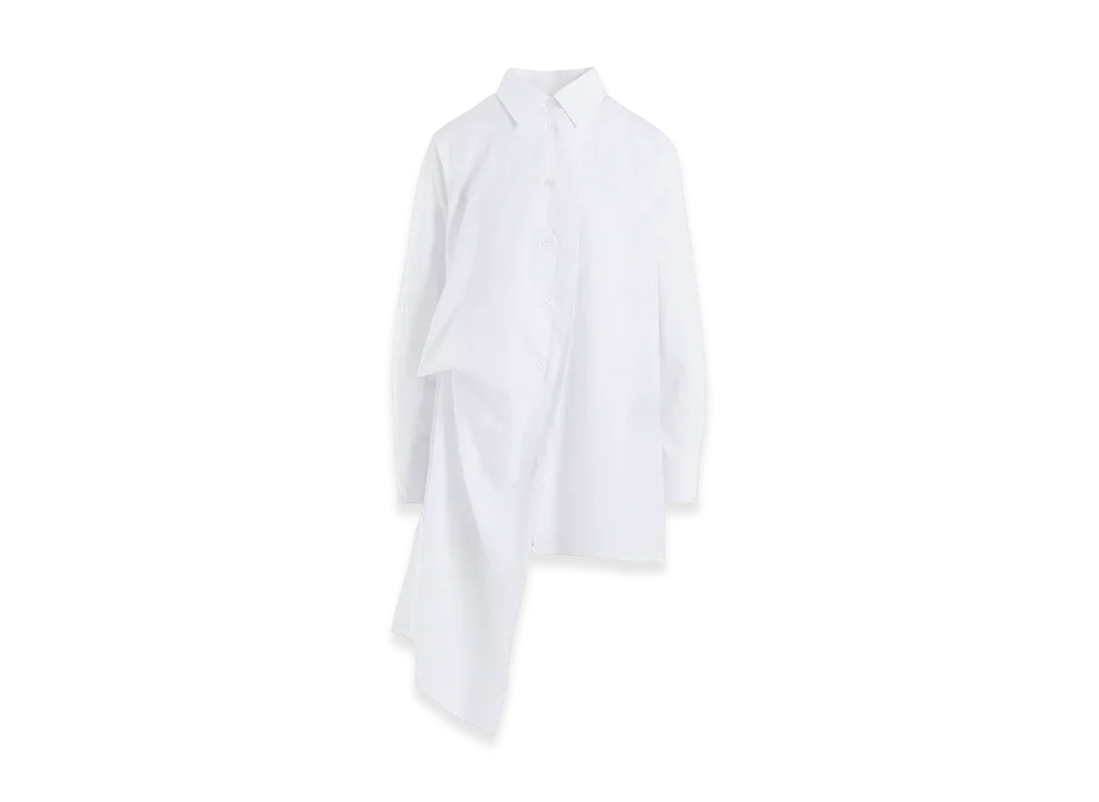 Yohji Yamamoto 100/-Khadi L Draped Blouse "White"