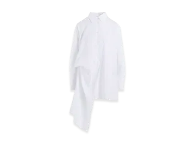 Yohji Yamamoto 100/-Khadi L Draped Blouse "White"