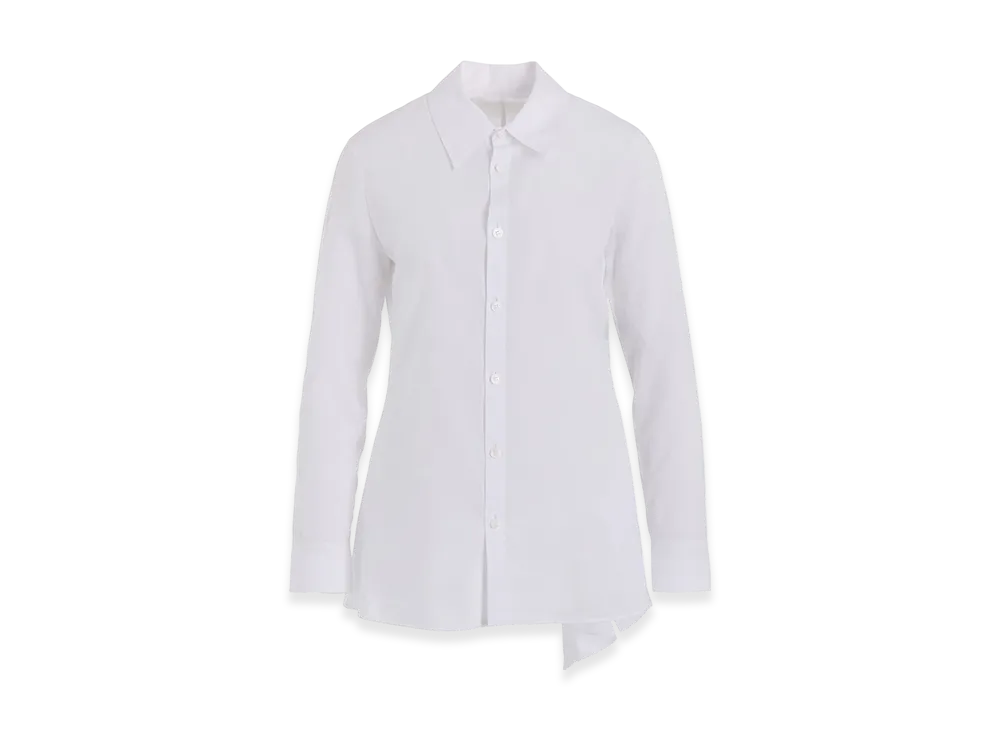 Yohji Yamamoto 100/-Khadi Backside Flared Slim B "White"