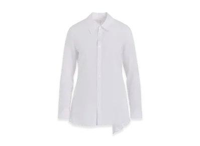 Yohji Yamamoto 100/-Khadi Backside Flared Slim B "White"