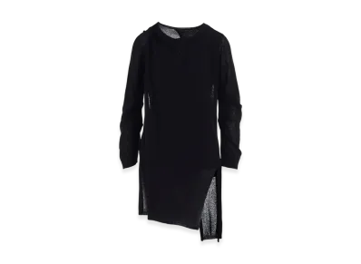 Yohji Yamamoto Plain Stitch Gather Detail Po "Black"