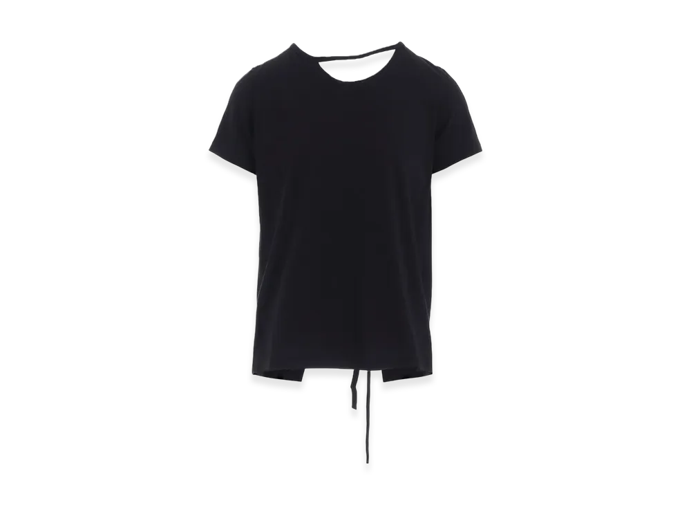 Yohji Yamamoto STF Cotton Single Jersey Backside Strap T "Black"