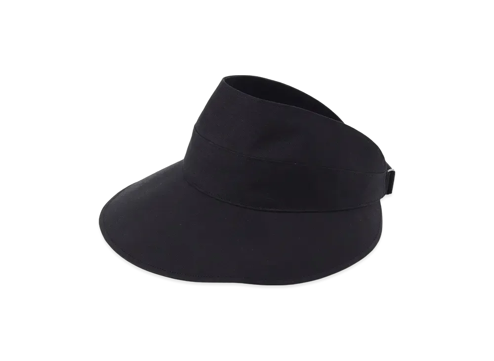 Yohji Yamamoto Flax Sheeting Sun Visor "Black"