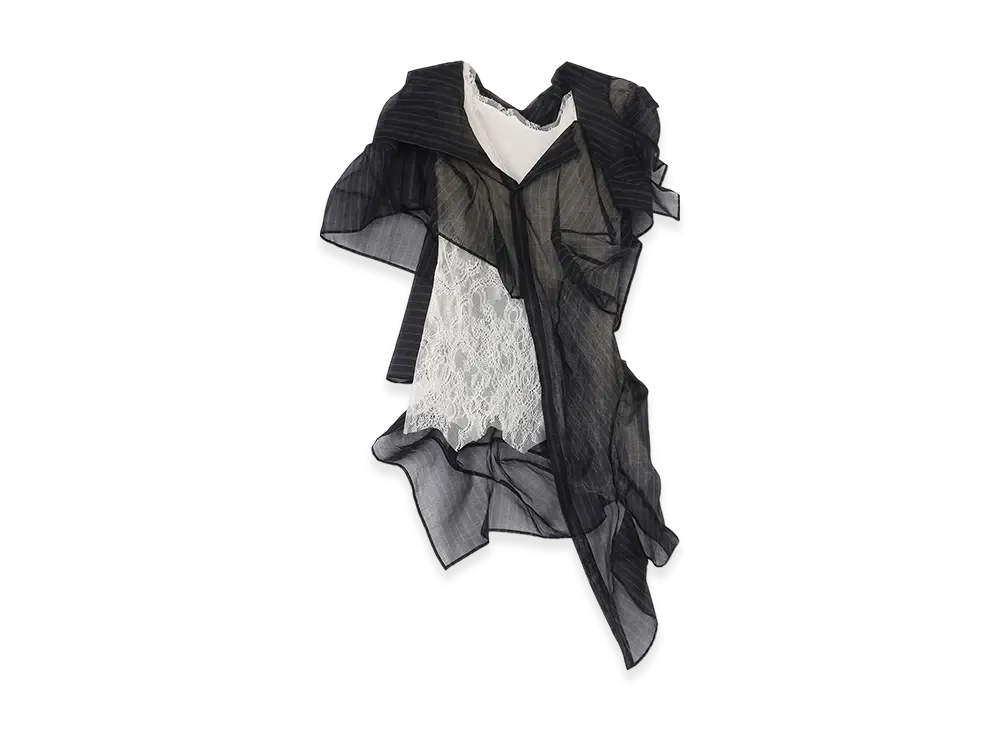 Yohji Yamamoto Lace 3D Blouse "Black"