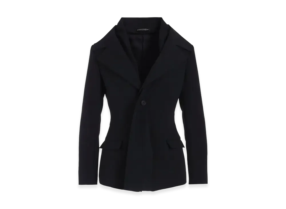 Yohji Yamamoto Wool Stole Jacket "Black"