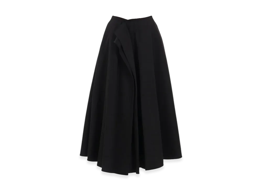 Yohji Yamamoto Cotton Twill Reversible Skirt "Black"