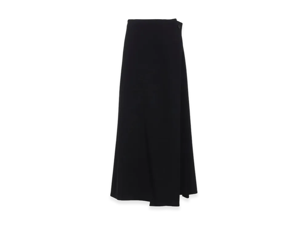 Yohji Yamamoto Wool Long Skirt "Black"