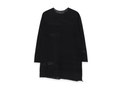 Yohji Yamamoto 12G 2P Stripe Paneled Sweater "Black"