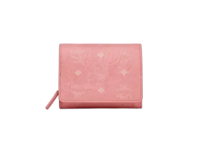 MCM Aren Visetos Small Wallet Mini "Pink"