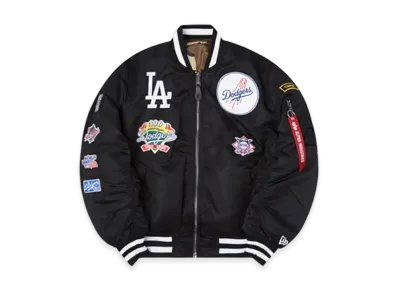 NEW ERA Alpha Industries MA-1 Bomber Jacket Los Angeles Dodgers "Black"