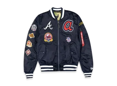 NEW ERA Alpha Industries MA-1 Bomber Jacket Atlanta Braves "Navy"