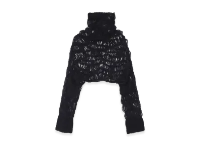 Yohji Yamamoto Maon High-Neck Cropped Top "Black"