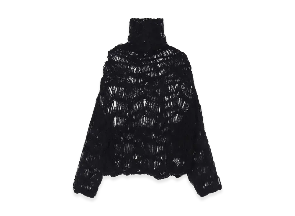 Yohji Yamamoto Maon High-Neck Top "Black"
