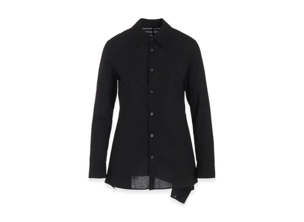 Yohji Yamamoto 100/-Khadi Backside Flared Slim B "Black"