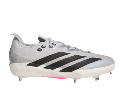 adidas Adizero Electric+ 2.0 Cleats "Team Light Grey/Core Black/Silver Metallic"