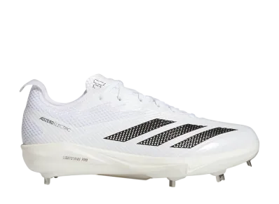 adidas Adizero Electric 2.0 Cleats "Cloud White/Core Black/Silver Metallic"