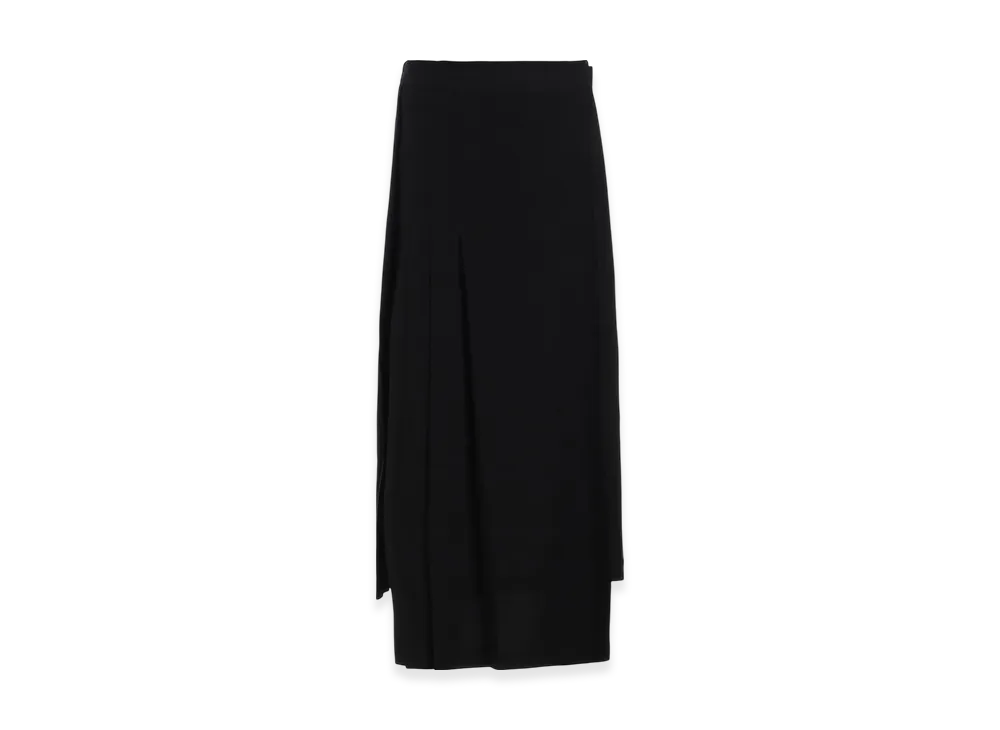 Yohji Yamamoto Seeting Cloth R Pleated Wrap Skirt "Black"