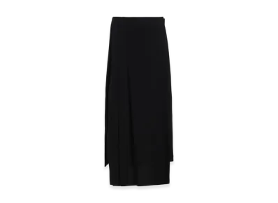 Yohji Yamamoto Seeting Cloth R Pleated Wrap Skirt "Black"