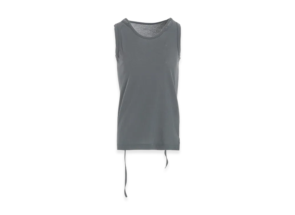 Yohji Yamamoto High Twisted Single Jersey R-Binder Tank Top "Gray"