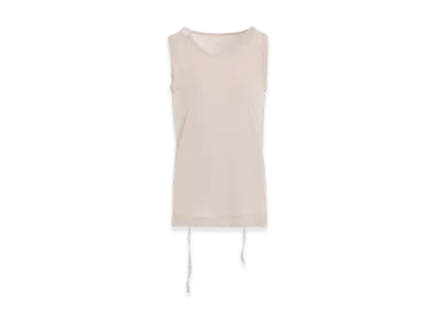 Yohji Yamamoto High Twisted Single Jersey R-Binder Tank Top "Pink Gray"
