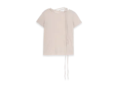 Yohji Yamamoto High Twisted Single Jersey R-Binder Short Slv T "Pink Gray"