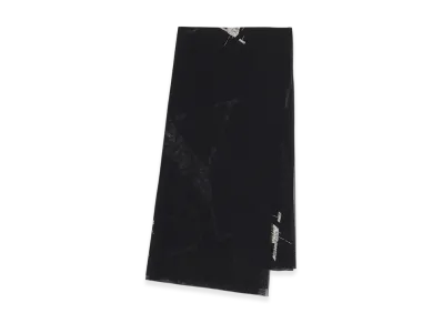 Yohji Yamamoto Silk Tulle Discharge Print B Y5Pcs Scarf "Black"