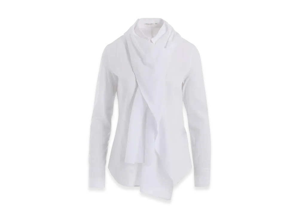 Yohji Yamamoto 100/-Khadi Stole Detail Blouse "White"