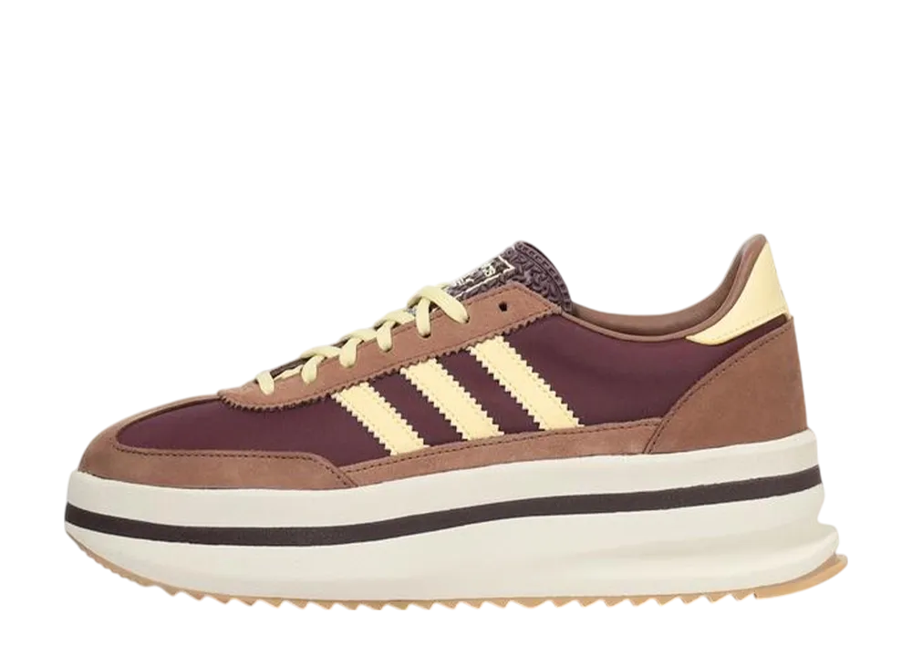 アディダスオリジナルス ウィメンズ SL72 スタック "バーガンディ/ブラウン/イエロー"