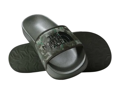 The North Face Base Camp Slides 3 "Military Olive Stippled Camo Print/TNF Black"