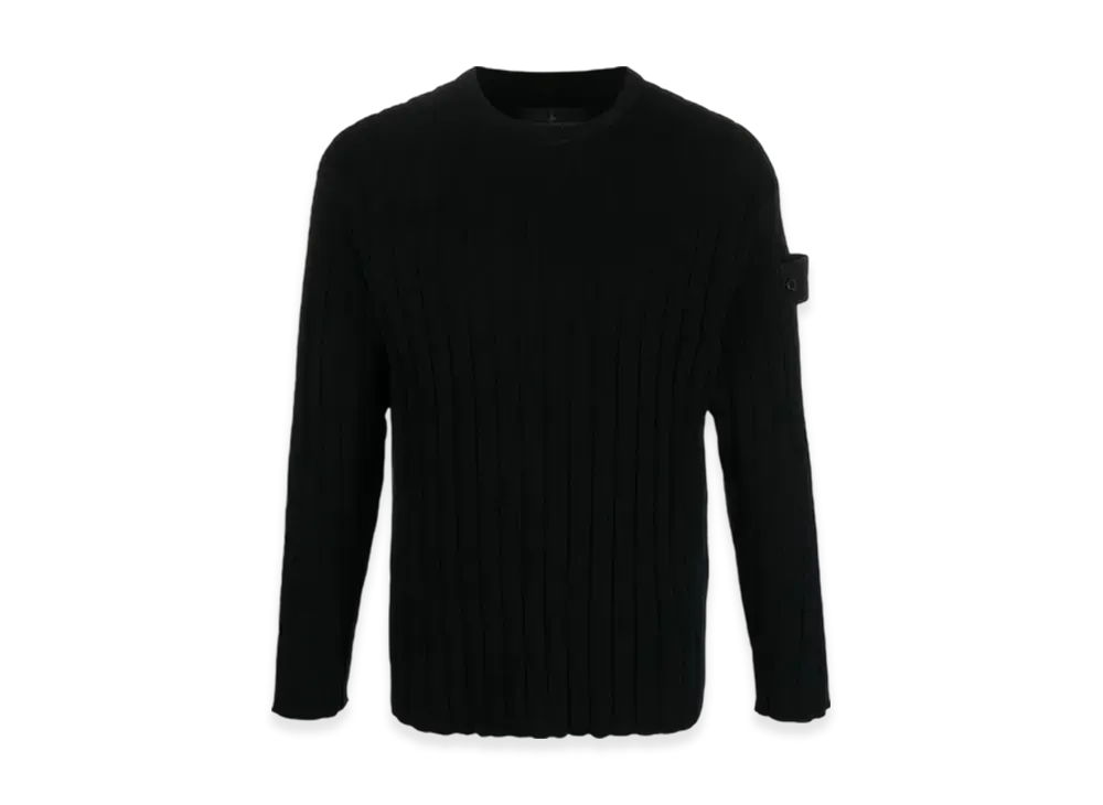 Stone Island 7815539FA Ghost Logo Patch Sweater "Black"